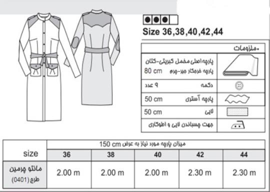 آموزش روش الگو و دوخت مانتو چرمین